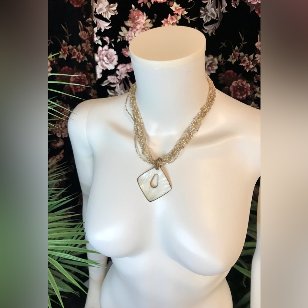 Coldwater Creek Bead And Shell Beach Necklace